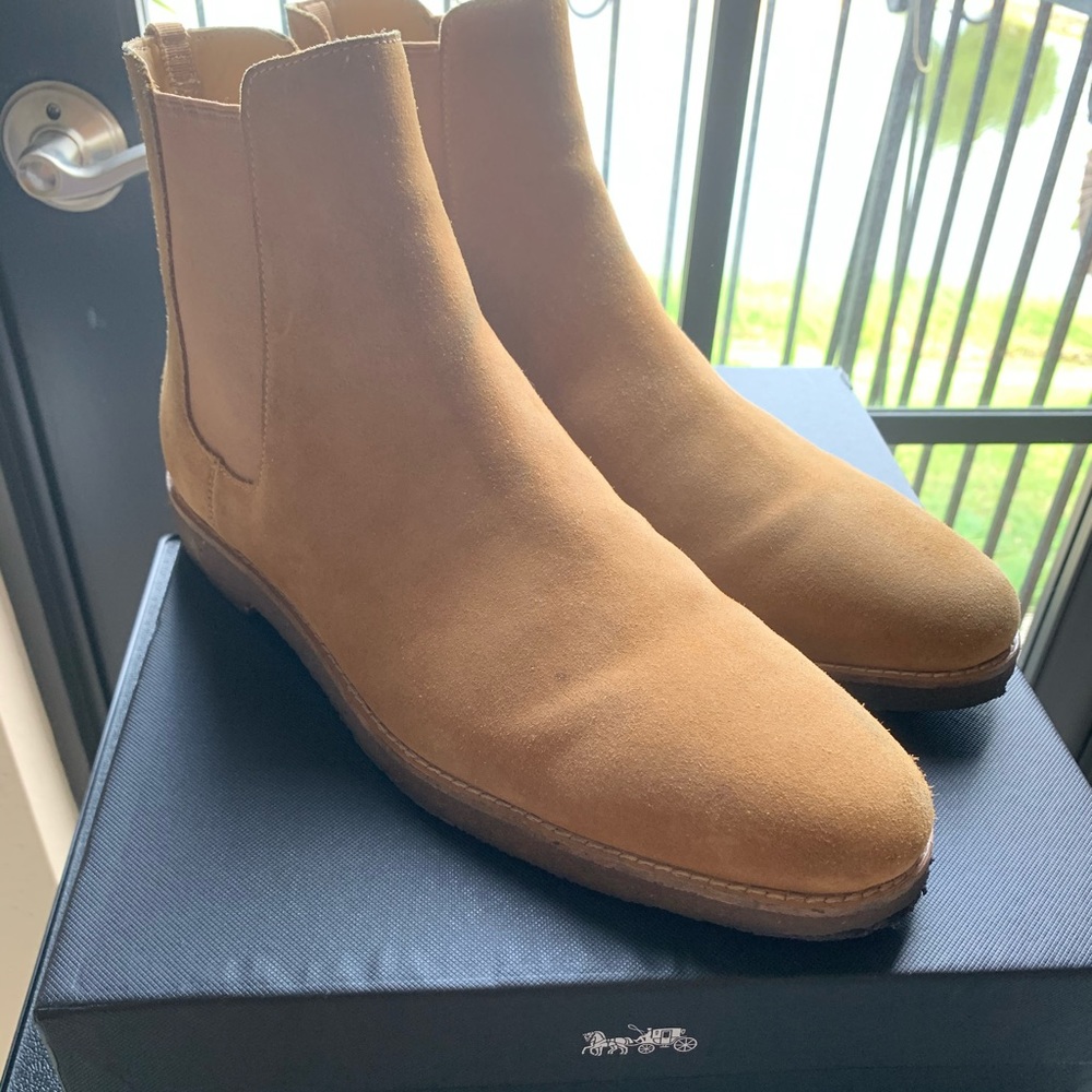 Coach Suede Chelsea Boots 10.5